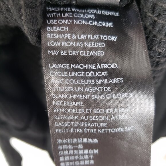 Anthropologie Maeve Claire Black Textured Batwing Pullover Top Relaxed Fit L - Picture 6 of 8